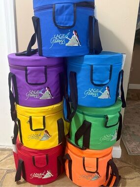 Sage goddess Crystal singing bowls full set w insulated shoulder strap totes